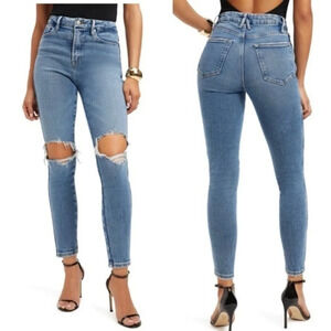 New Good American Good Curve Skinny Crop Jeans